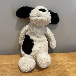 Jellycat London Bashful Puppy Dog Cream Body Black Spot 12'' Plush‎ Stuffed Toy